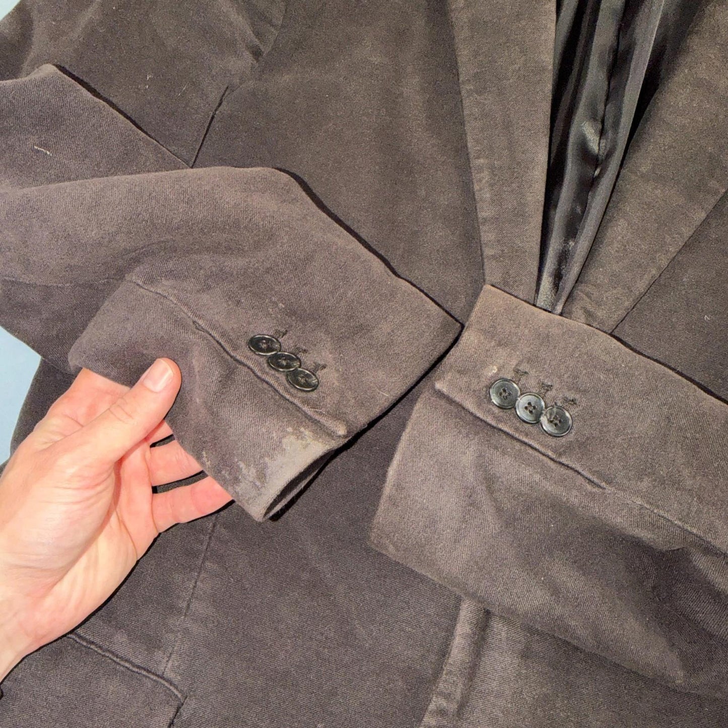 Gap Mens 42R Brown Tailored Velvet Single Breast Blazer Jacket VTG Style