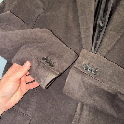 Gap Mens 42R Brown Tailored Velvet Single Breast Blazer Jacket VTG Style