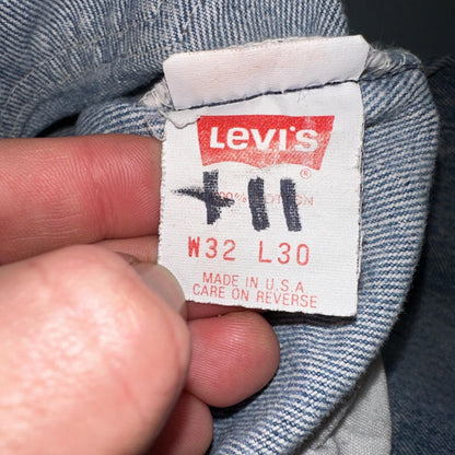 Levis 501 Vintage 90s USA XX Straight Leg Jeans Blue Light Wash 32x30 Act 30x29