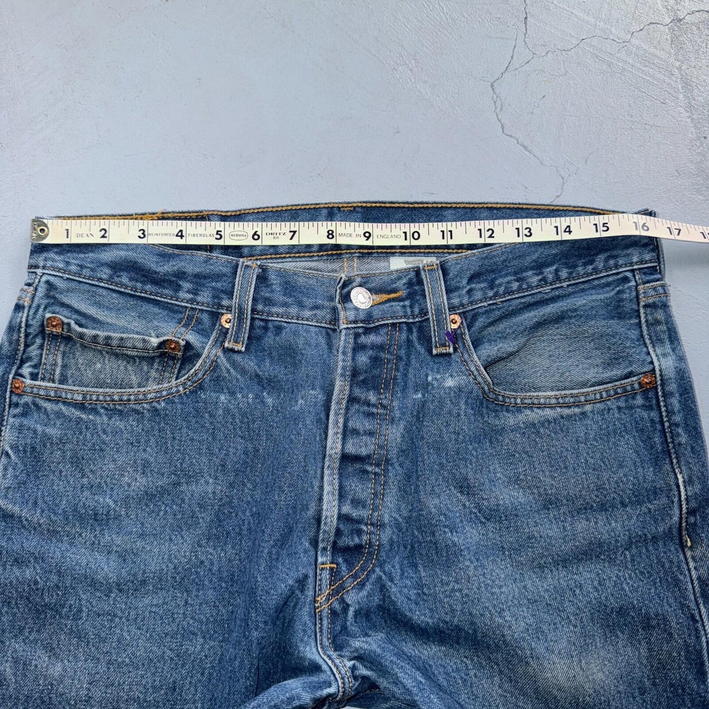 Levis 501 Vintage Y2K XX Straight Leg Jeans Blue Med Wash 34x33 Act 33x30