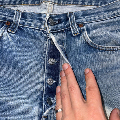 Levis 501 Vintage 80s Redline Selvedge USA XX Jeans Med Wash 35x36 Act 32x32