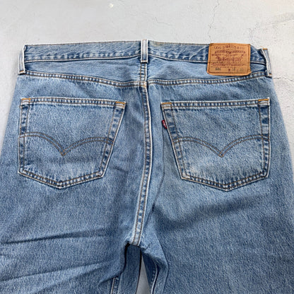 Levis 501 Vintage 90s USA XX Straight Leg Jeans Blue Light Wash 38x30 Act 38x25