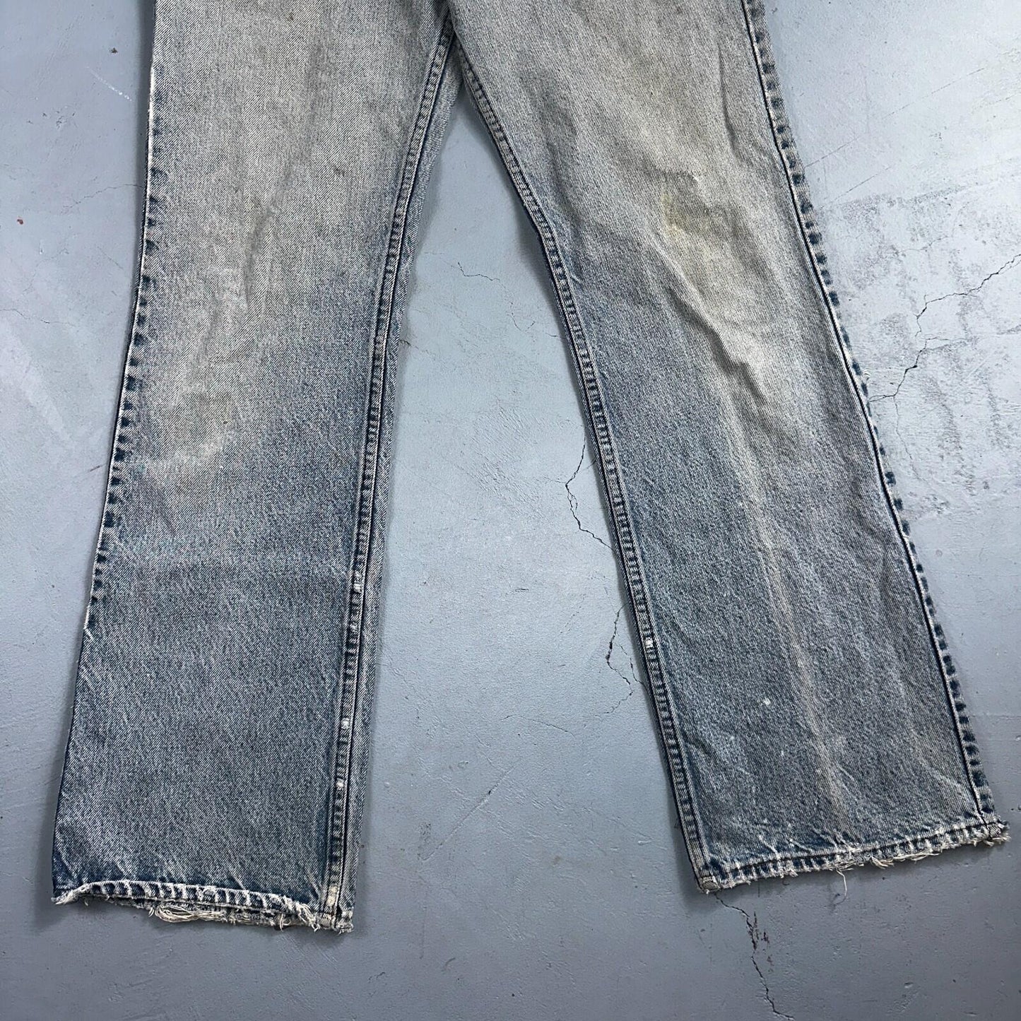 Levis 517 Vintage 80s USA Orange Tab Bootcut Flare Blue Worn Jeans Act 34x31