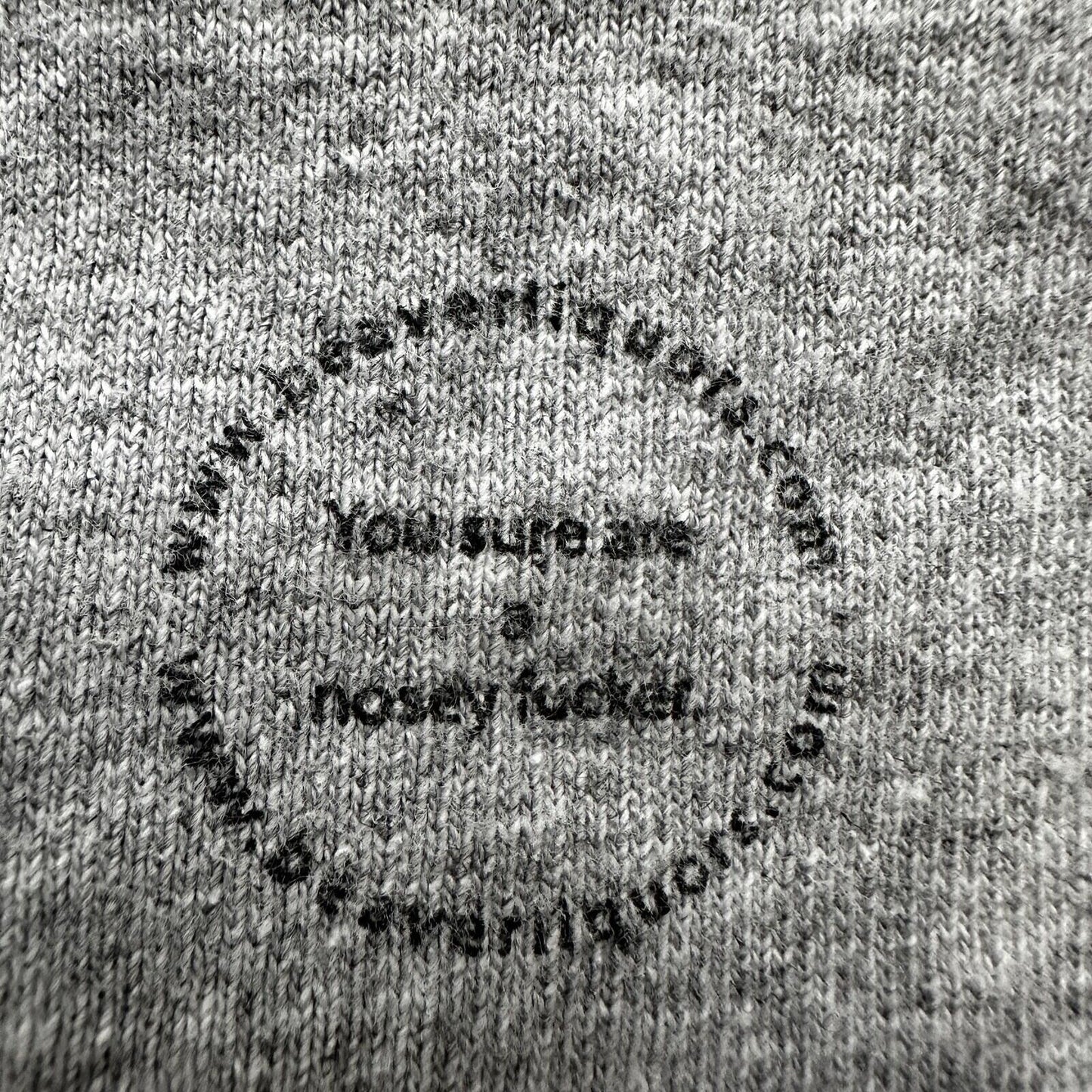 Vintage Nosey F*cker Funny Humor Adult Skateboard Y2K Rap Tee Small T Shirt Text