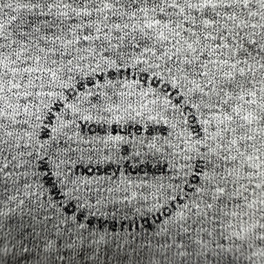 Vintage Nosey F*cker Funny Humor Adult Skateboard Y2K Rap Tee Small T Shirt Text