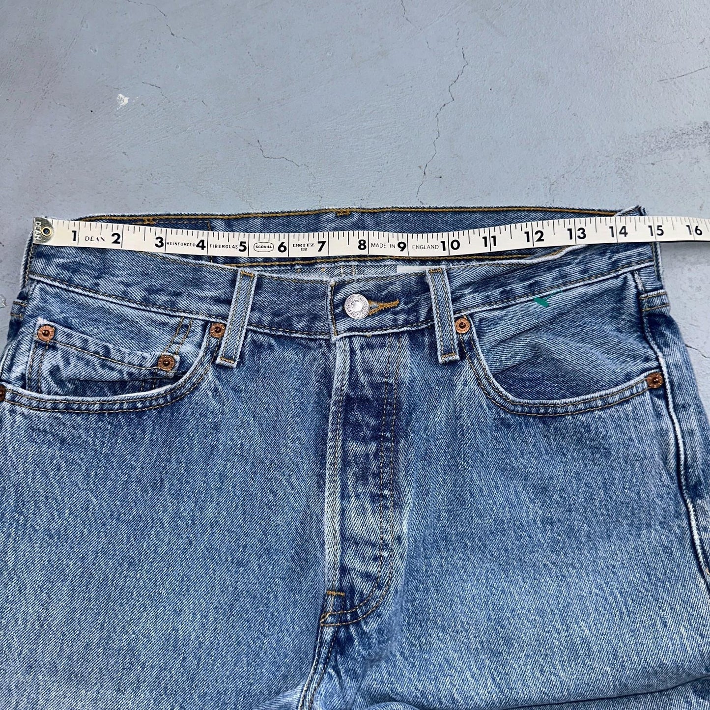 Levis 501 Vintage Y2K 90s XX Straight Leg Jeans Blue Light Wash 30x32 Act 29x31