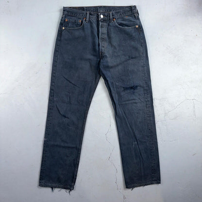 Levis 501 Vintage 90s USA XX Straight Leg Jeans Blue Overdyed 33x30 Act 32x29