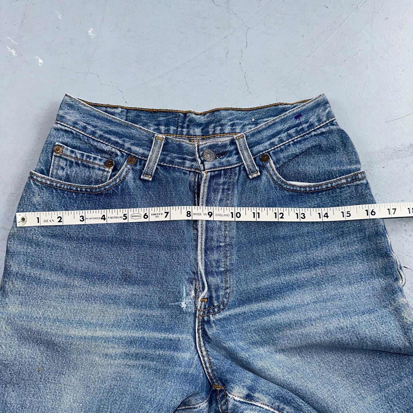 Levis 501 Vintage 80s USA XX Womens Jeans Blue High Rise Tapered 17501 25x27