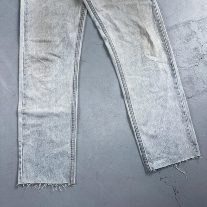 Levis 501 Vintage 90s USA XX Straight Leg Jeans Blue Light Wash 30x34 Act 28x29