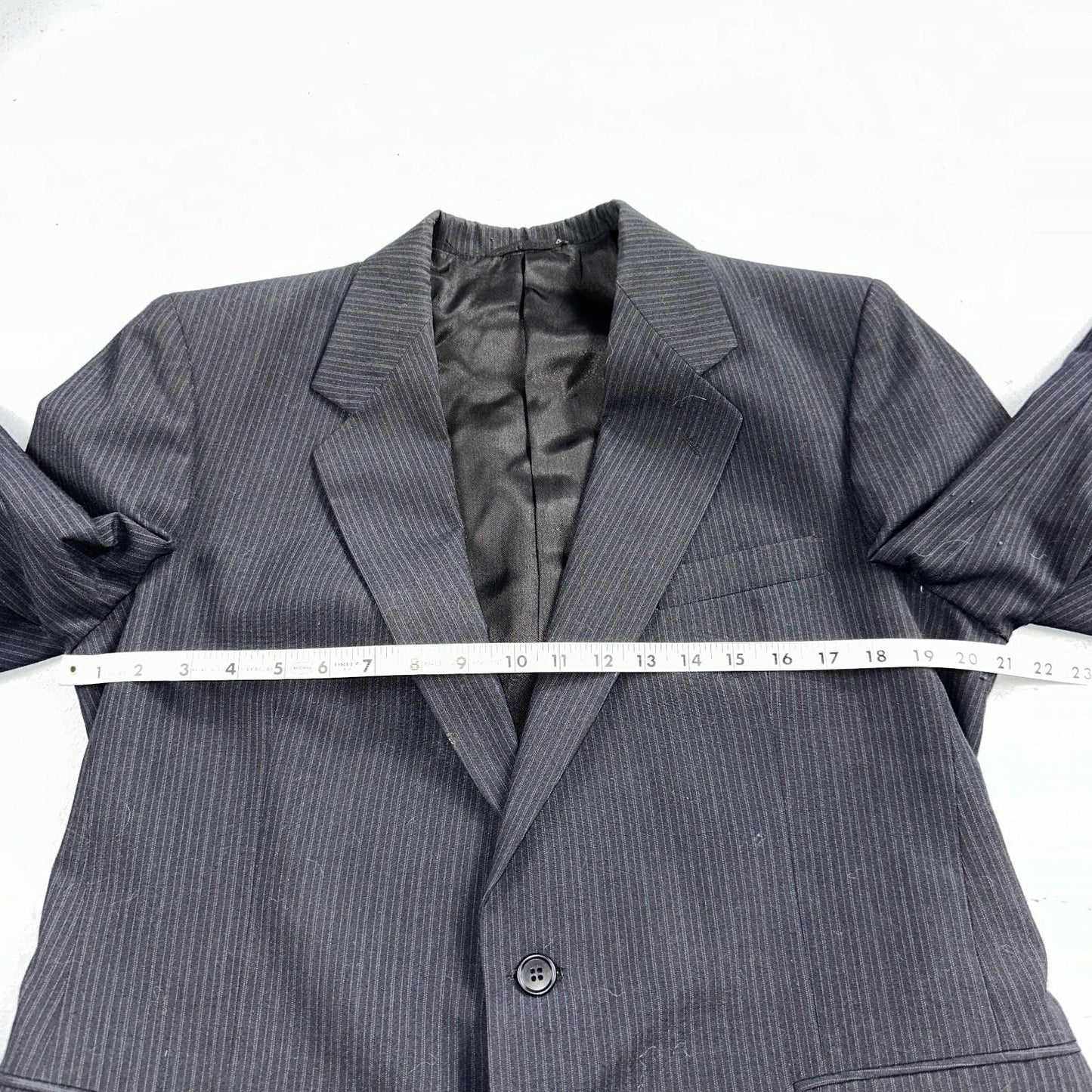 VTG Mens 3 PC Suit 42 Jacket Coat Pants Black Vest Rockabilly 70s American Trend