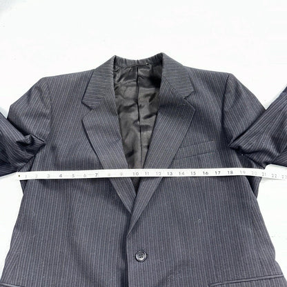 VTG Mens 3 PC Suit 42 Jacket Coat Pants Black Vest Rockabilly 70s American Trend