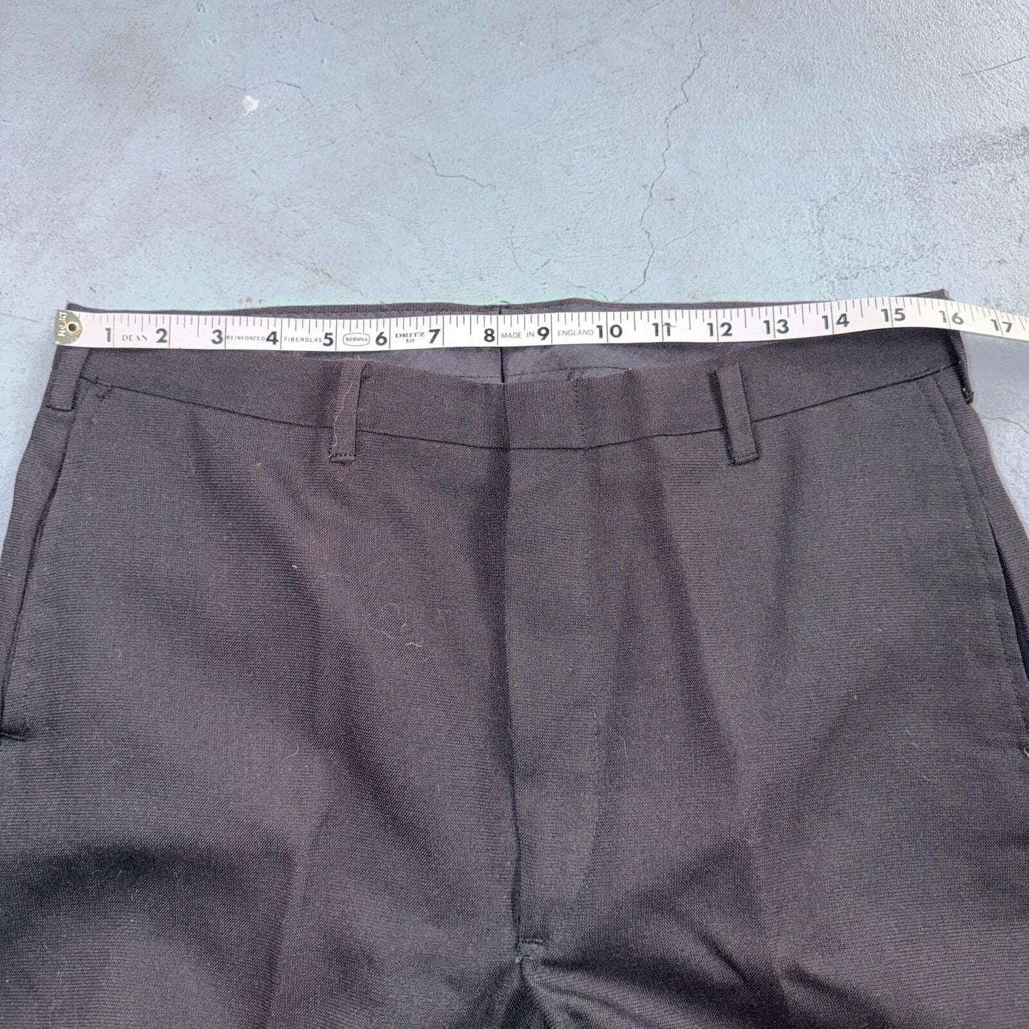 VTG 60s Penneys Towncraft Twill Pants 32x33 Black 1960s Rockabilly Penn Prest