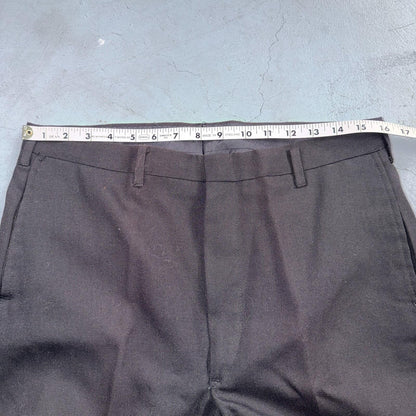 VTG 60s Penneys Towncraft Twill Pants 32x33 Black 1960s Rockabilly Penn Prest