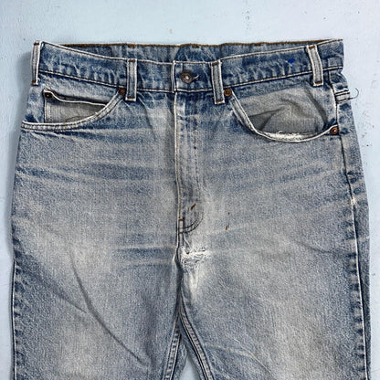 Levis 517 Vintage 80s USA Orange Tab Bootcut Flare Blue Worn Jeans Act 32x27
