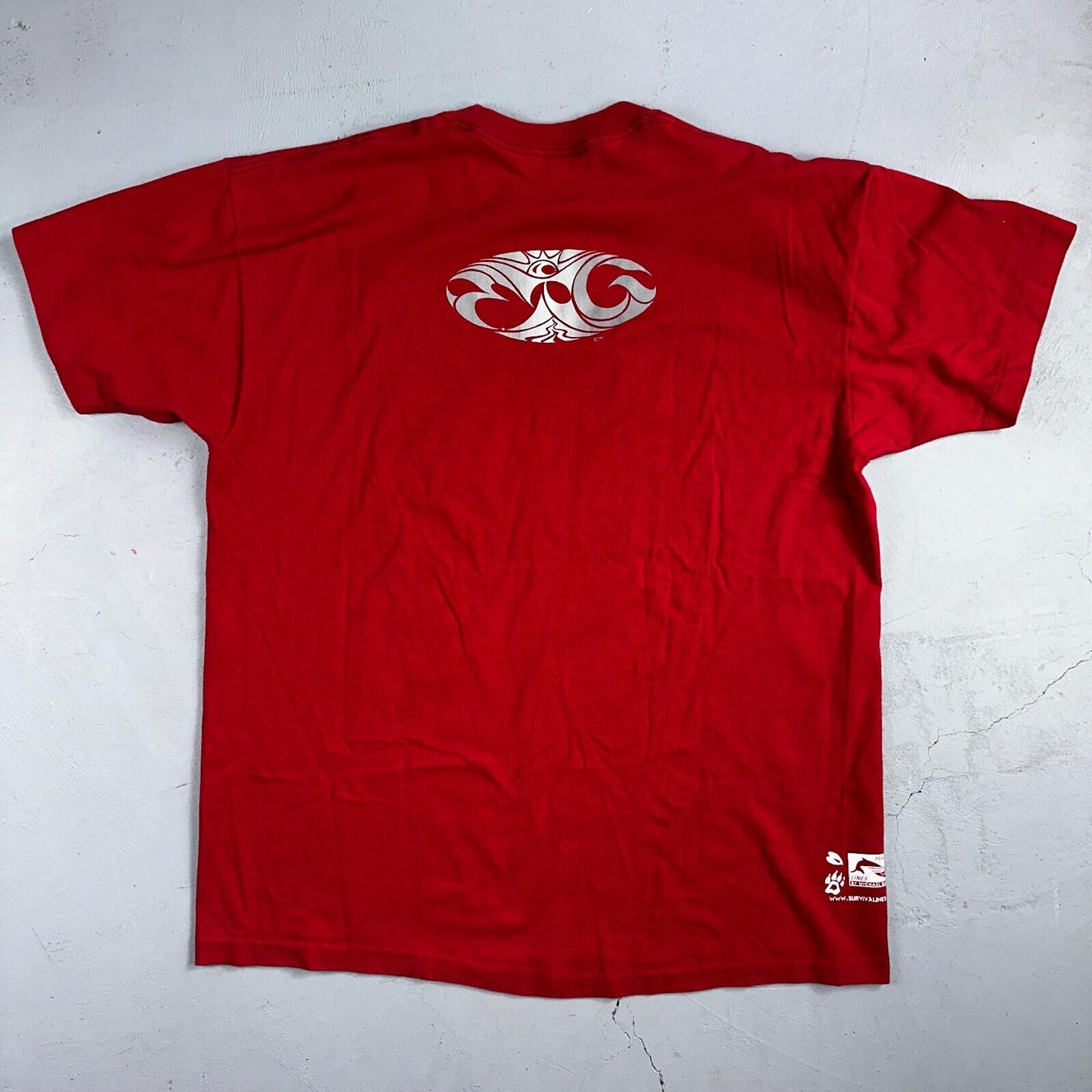 Survival Lines Earth VTG T Shirt Hippie Anvil Band Promo Trip 90s 2XL Tree Music