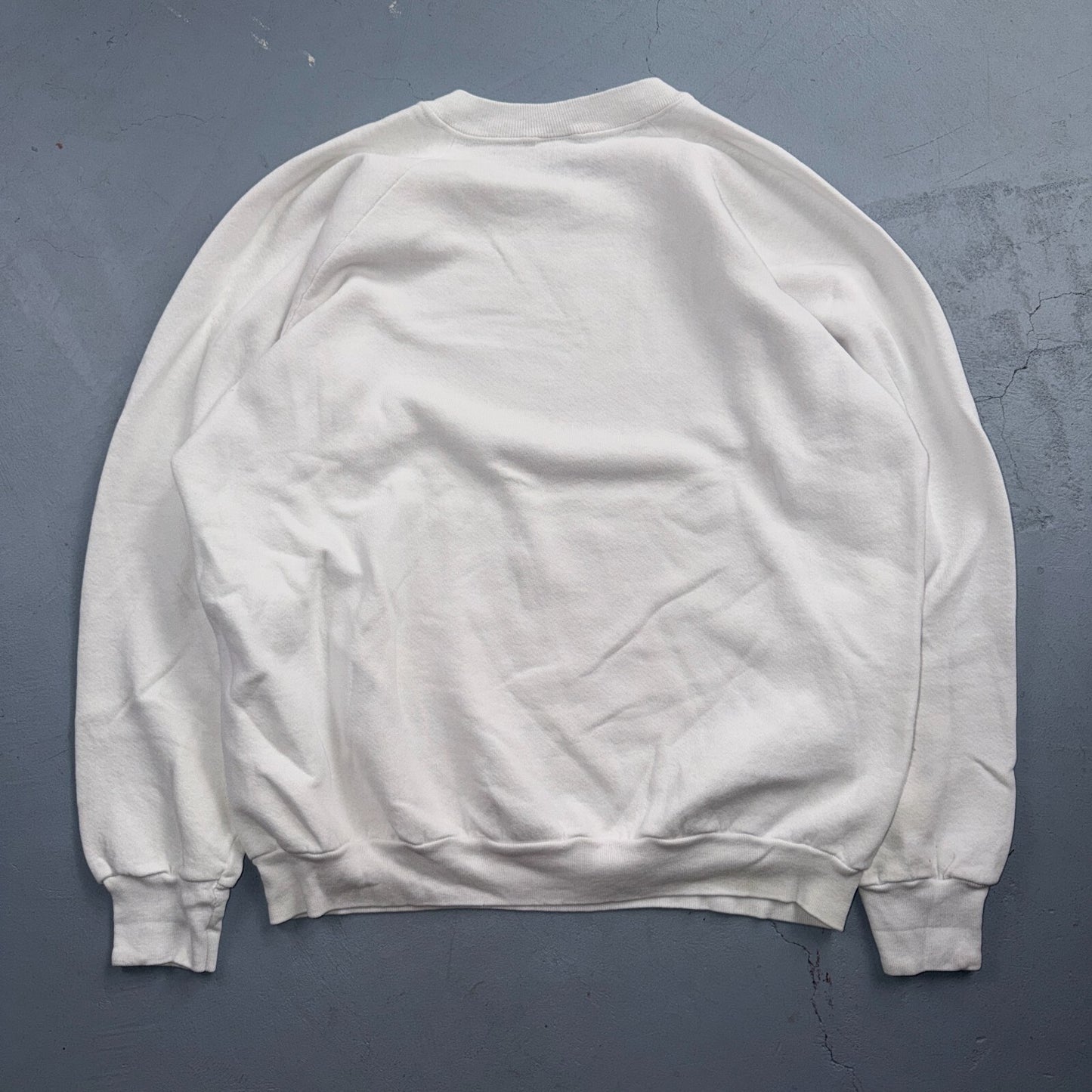 VTG Justin Boots Logo Promo Sweatshirt White Western Cowboy USA XL 1980s 80s