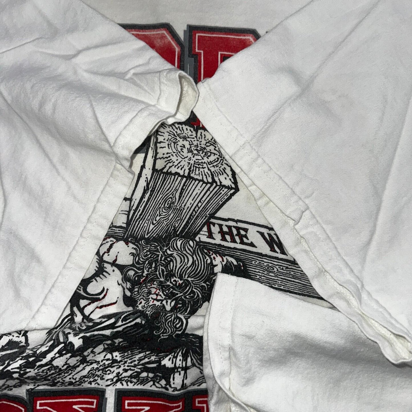 Rare Vintage 90s Living Epistles Lords Gym Graphic Jesus AOP Shirt 2XL Rap Band