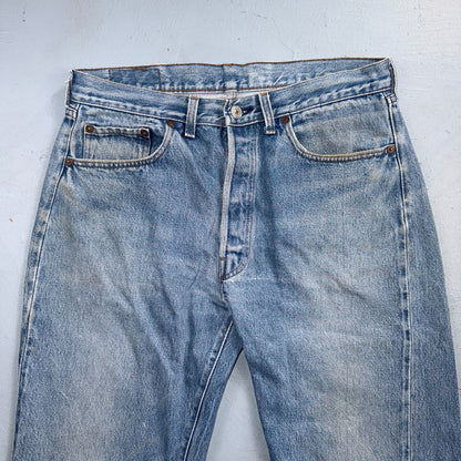 Levis 501 Vintage 80s Redline Selvedge USA XX Jeans Light Wash Act 33x32