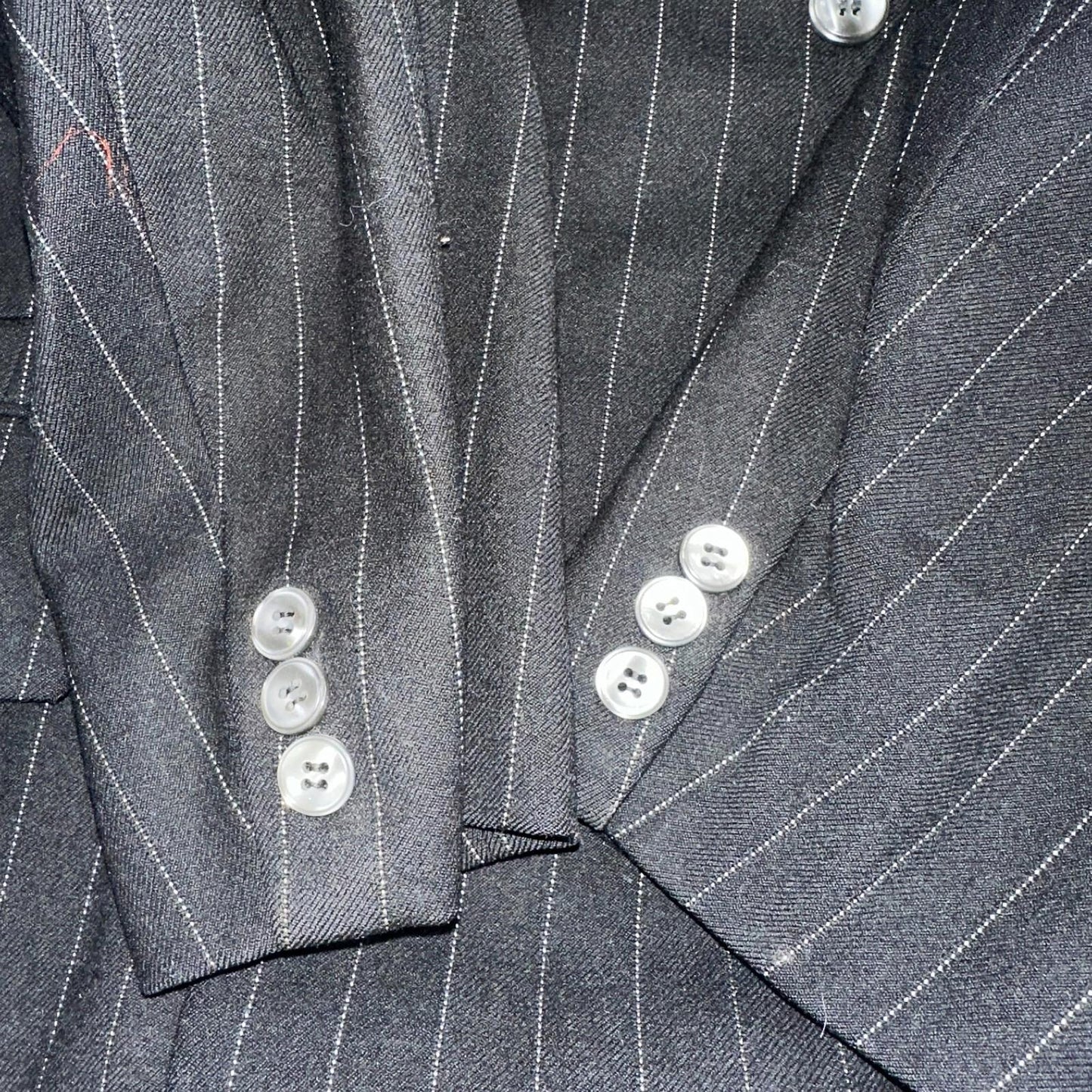 VTG Mens Suit 36 Double Breast 8 Button Jacket Sport Coat Rockabilly 50s Striped