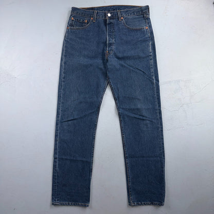 Levis 501 Vintage 90s USA XX Straight Leg Jeans Blue Med Wash 33x32 Act 33x31