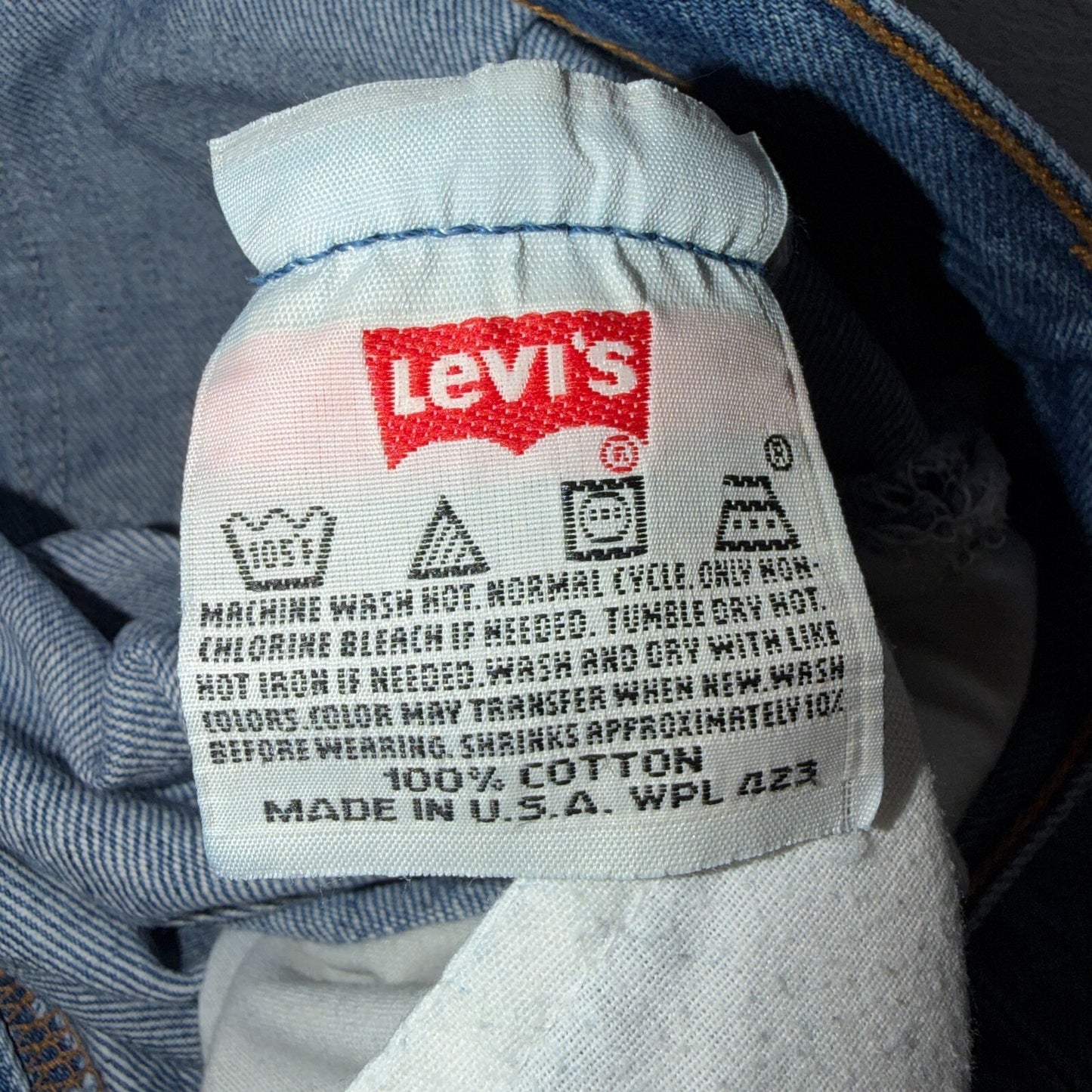 Levis 501 Vintage 90s USA XX Straight Leg Jeans Blue Light Wash 38x32 Act 35x28