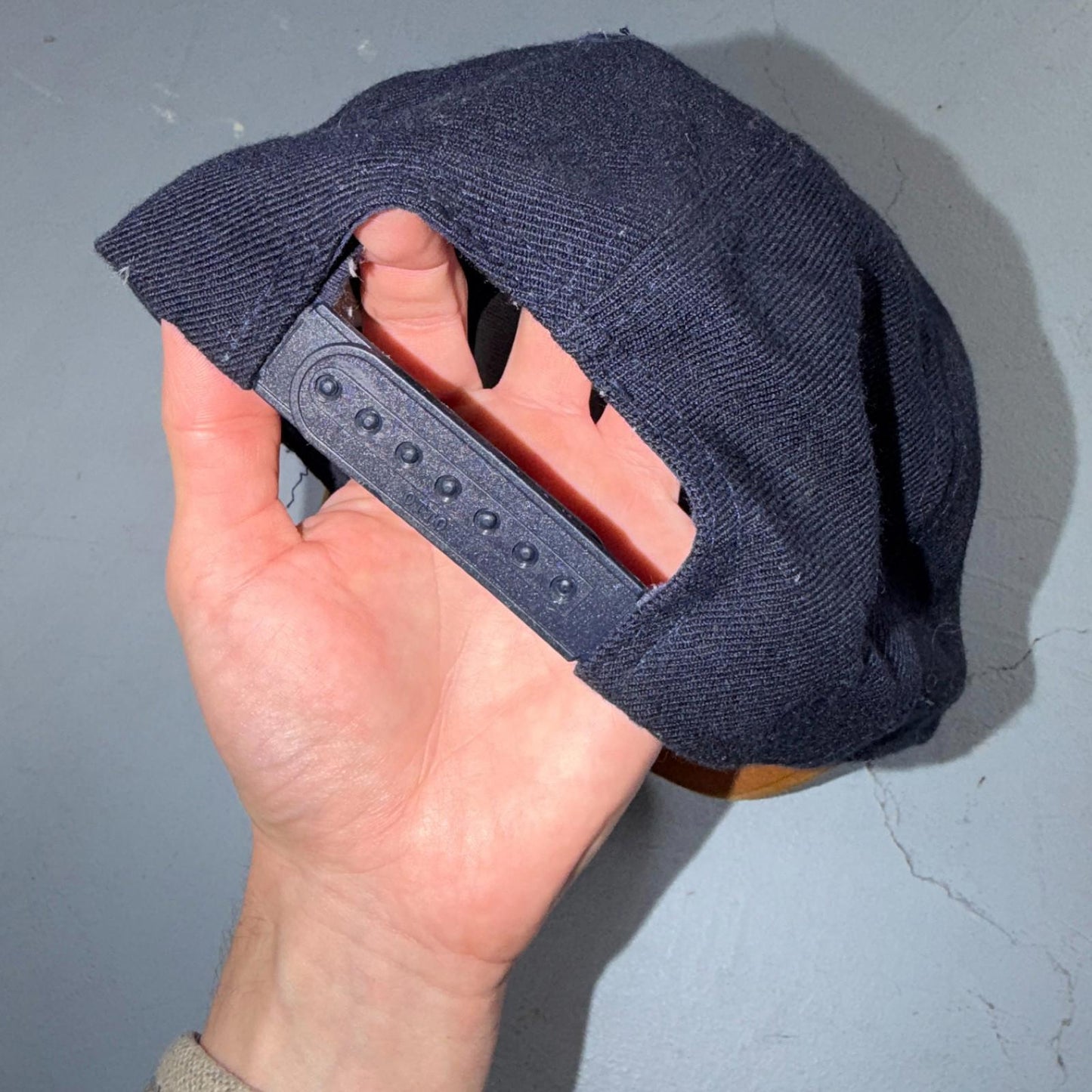 Vintage 90s Pepsi Golf Hat Otto Cap Leather Brim Blue Logo Wool RARE Collectible