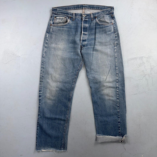 Levis 501 Vintage 70s SS Redline Selvedge USA XX Jeans Light Wash 38x33 Ac 35x29