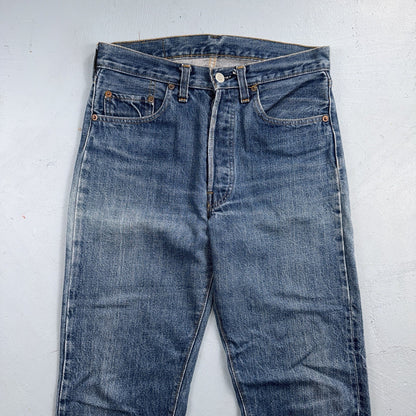 Levis 501 Vintage 70s SS Redline Selvedge USA Jeans Med Wash 30x34 Act 28x30