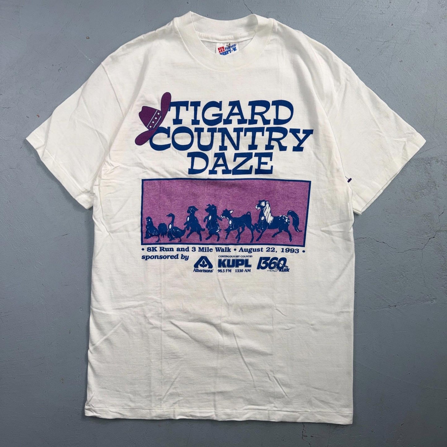 Tigard Oregon Country Daze 1993 90s Horse Animals Donkey August Running Track