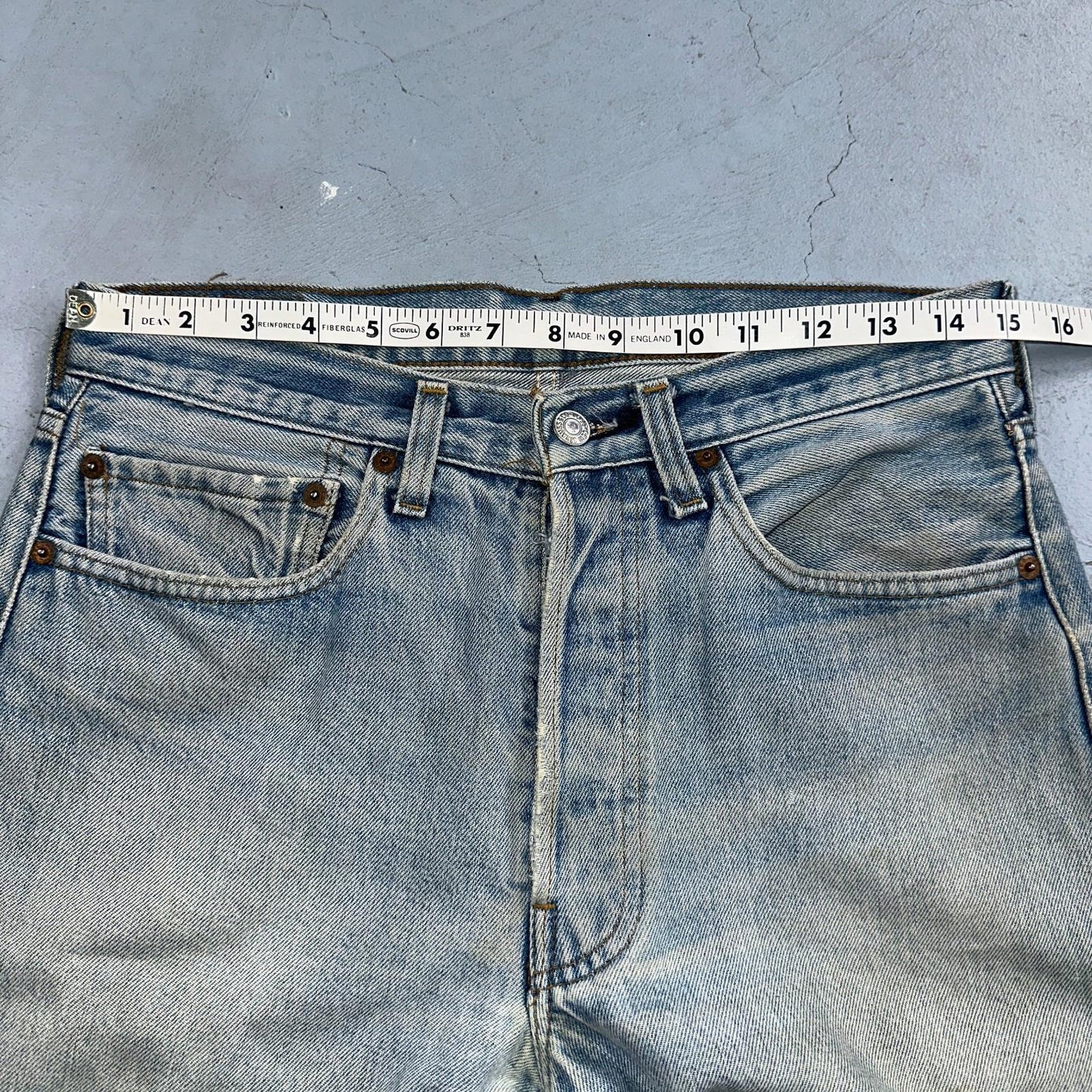 Levis 501 Vintage 80s Redline Selvedge USA XX Jeans Light Wash Worn Act 30x30