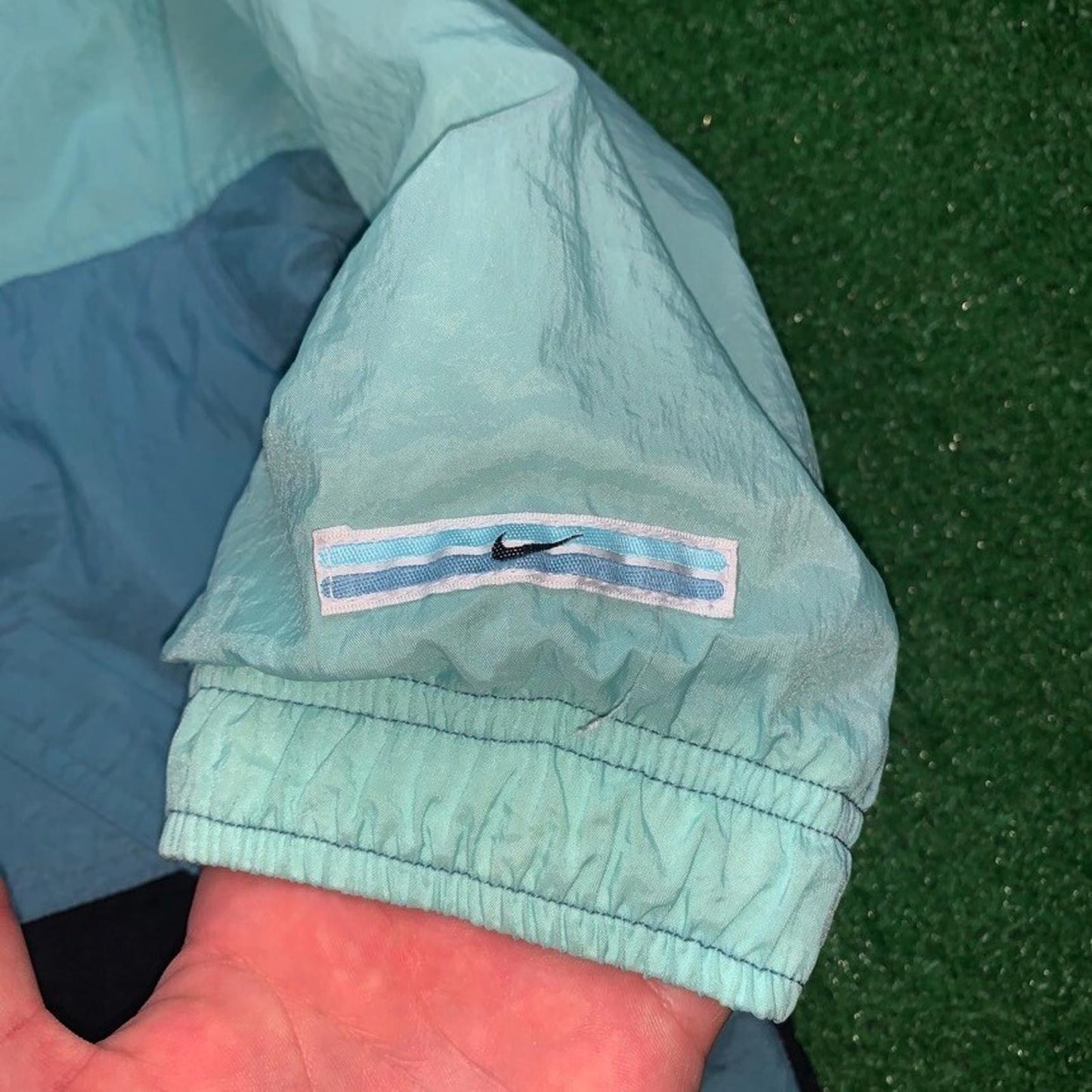 Vintage Nike Windbreaker Womens Jacket Teal 90s Running Cool Track Cute Blue