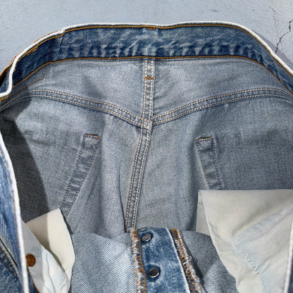 Levis 501 Vintage 90s USA XX Straight Leg Jeans Blue Light Wash 38x38 Act 35x34