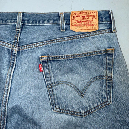 Levis 501 Vintage Y2K XX Straight Leg Jeans Blue Light Wash 44x30 Act 40x26