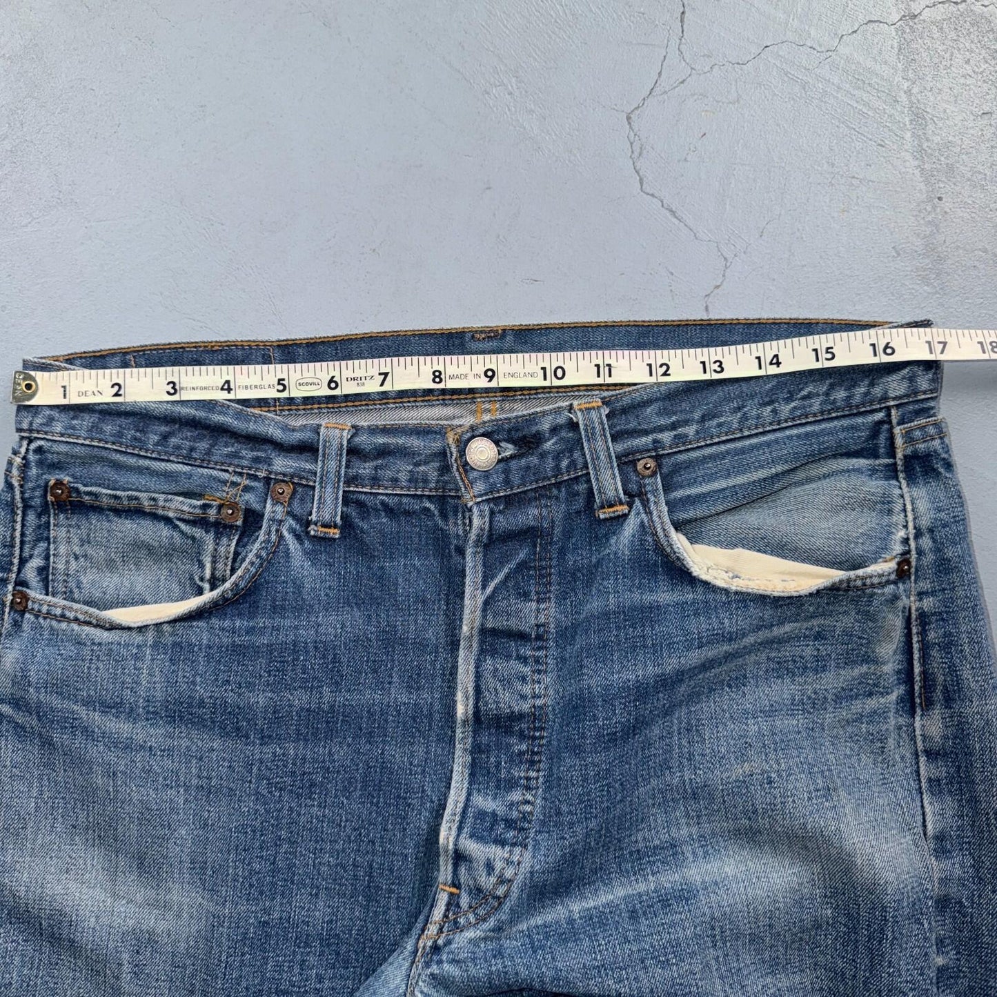 Levis 501 Big E Vintage 60s Redline Selvedge USA XX 1960s Jeans 36x32 Act 34x28