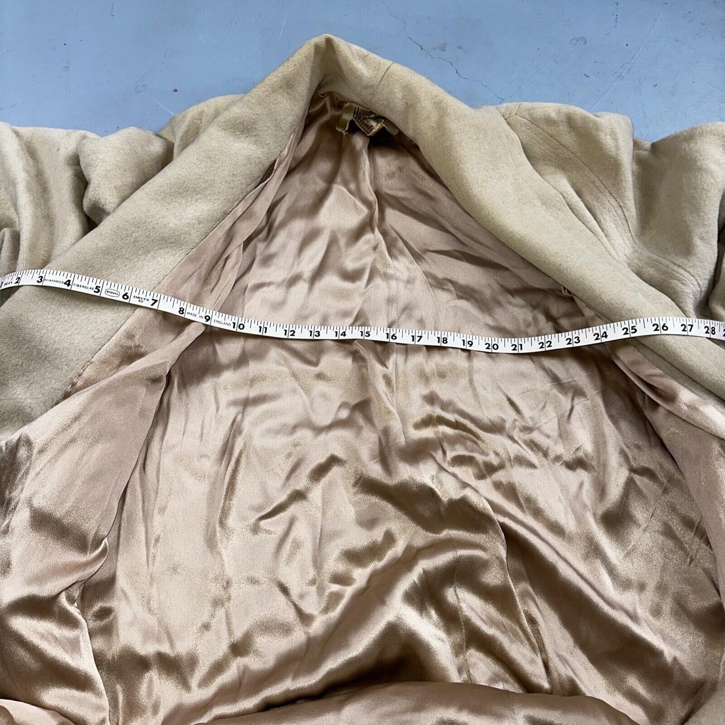 VTG 60s Forstman Beige Penny Lane Pure Wool Harol Crest California Rockabilly