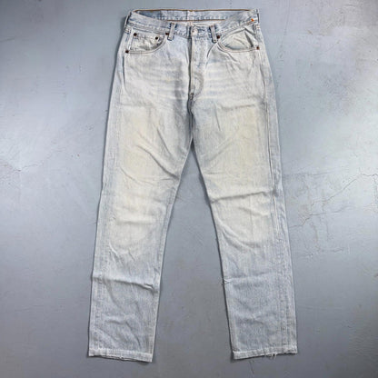 Levis 501 Vintage Y2K 90s XX Straight Leg Jeans Blue Light Wash 33x36 Act 31x32