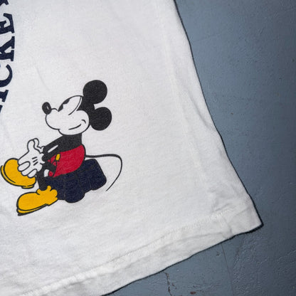 Vintage Mickey Mouse Mickey & Co T Shirt USA American Flag All Over Print Tee