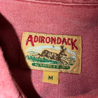 VTG Adirondack Savile Row Button Down Shirt Mens M Pink Long Sleeve Faded 90s
