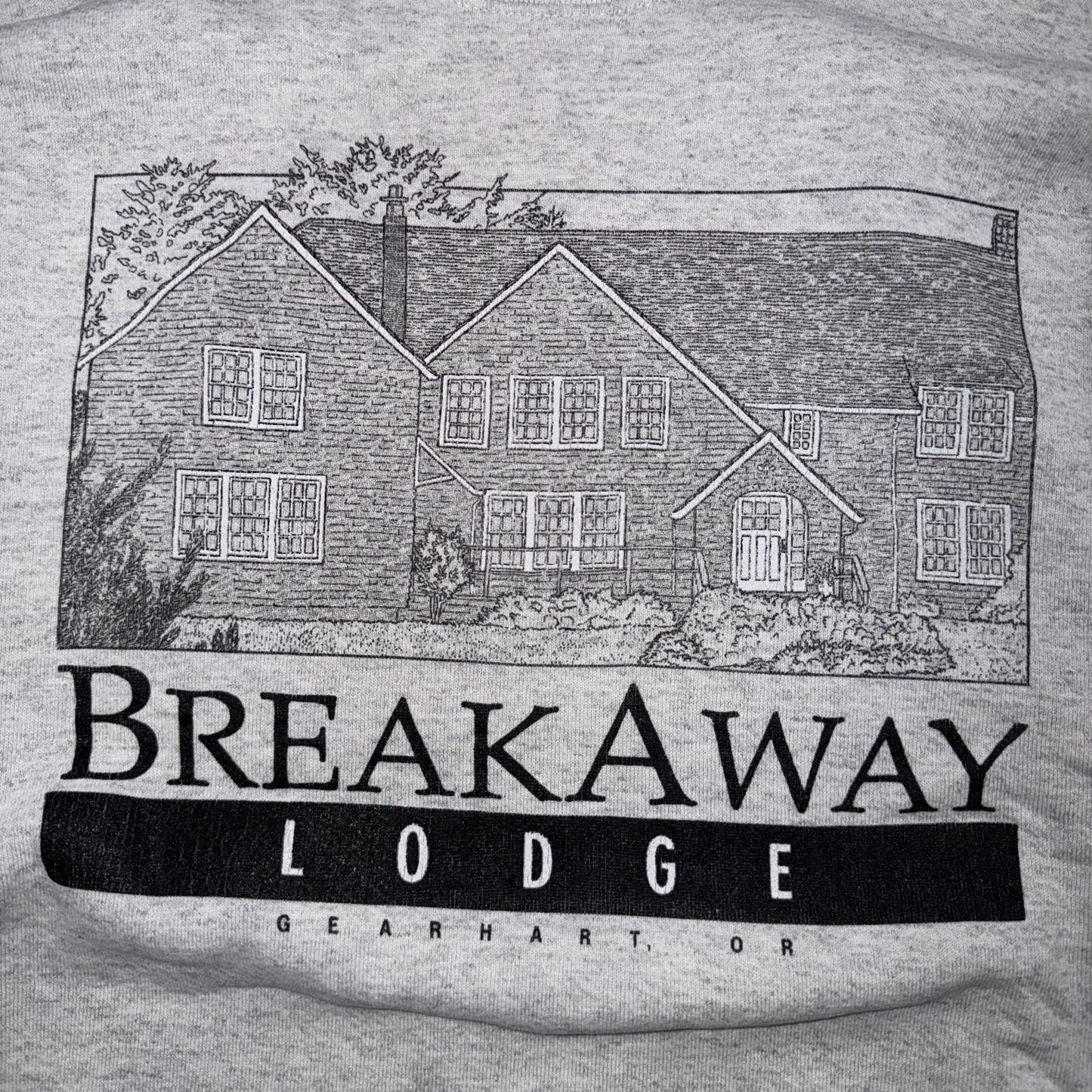 VTG Oneita Sweatshirt Mens XL Gray Travel USA Breakway Lodge Gearhart Oregon