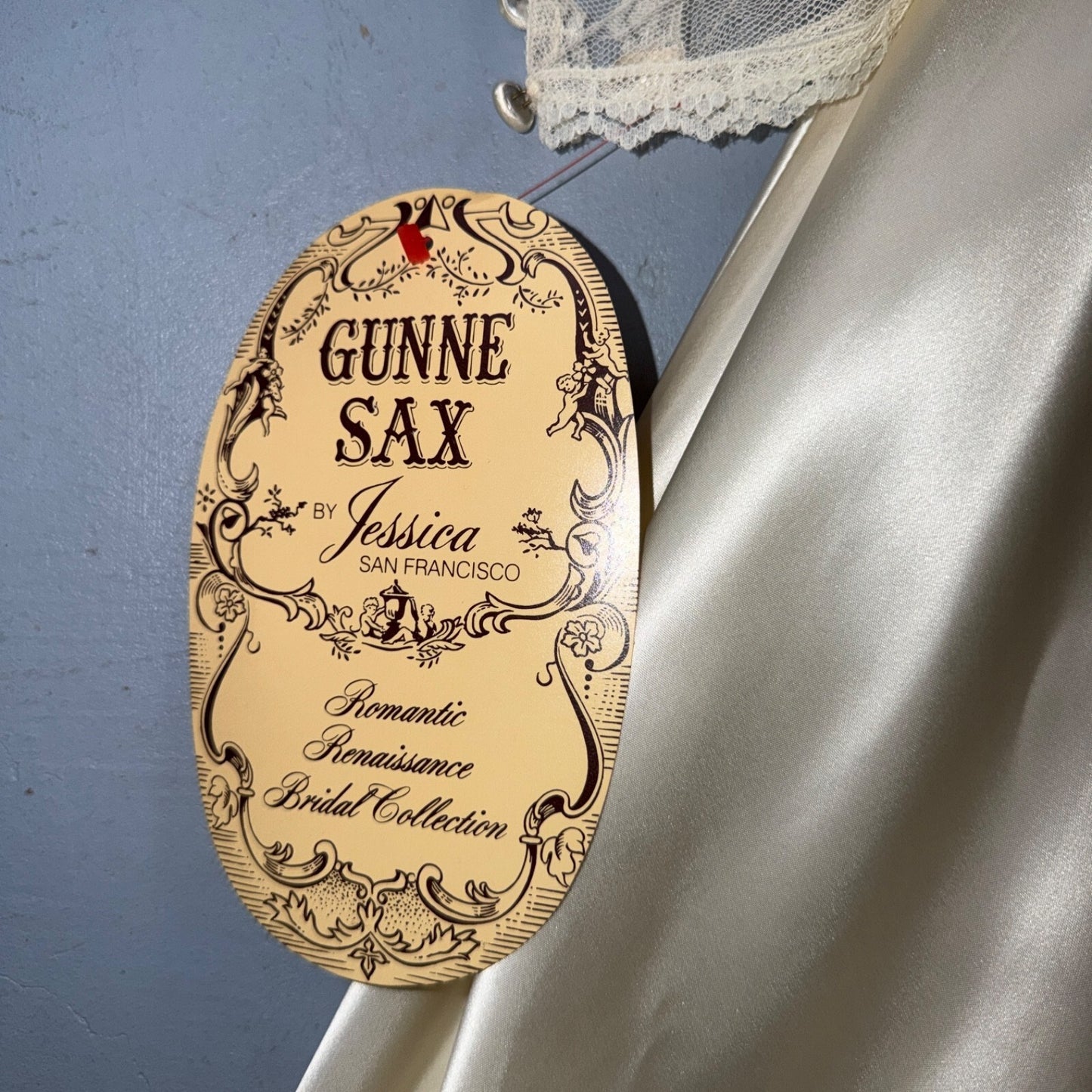 Vintage NWT 1970s GUNNE SAX Lace Prairie Wedding Dress Size 7 Hippie Boho 70s