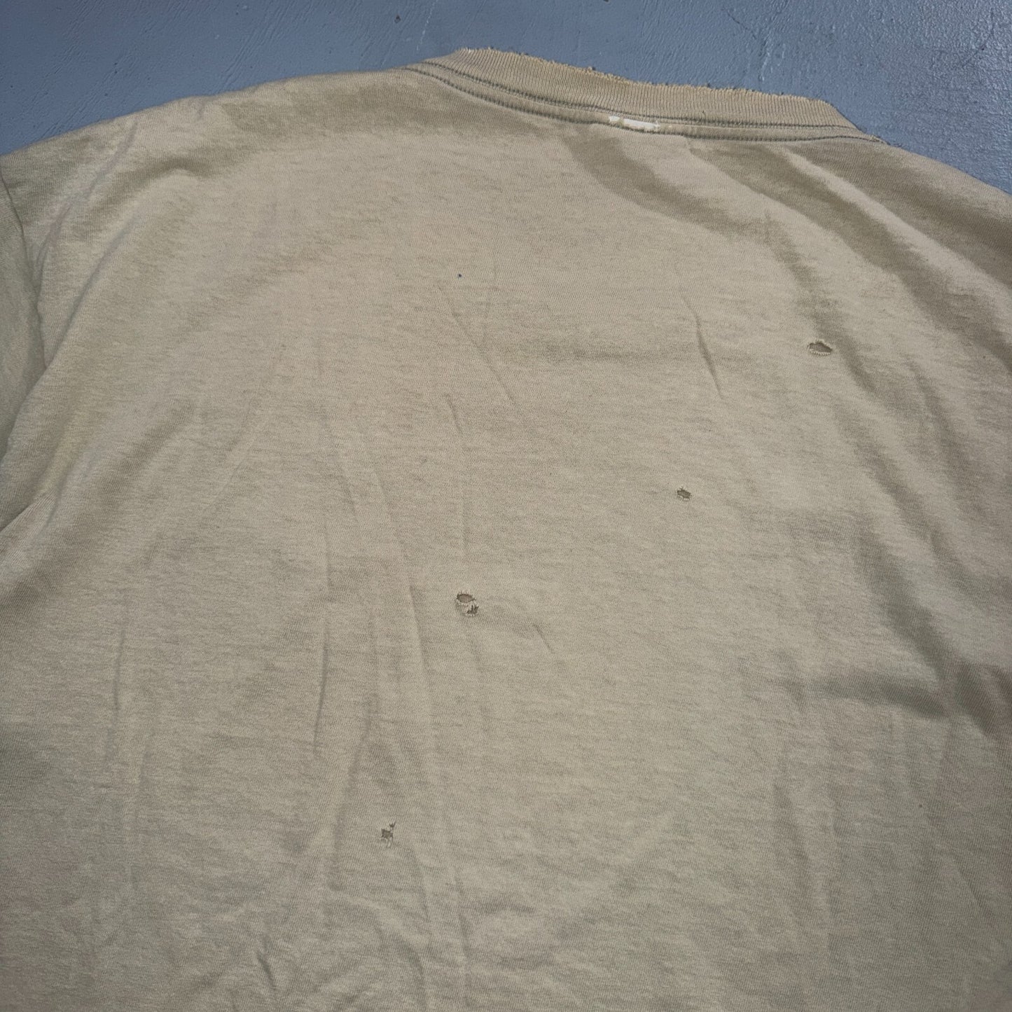 Nike Tan Swoosh Basic 90s VTG T Shirt 1990s USA Gym Boxy Fit Cool Travis Scott