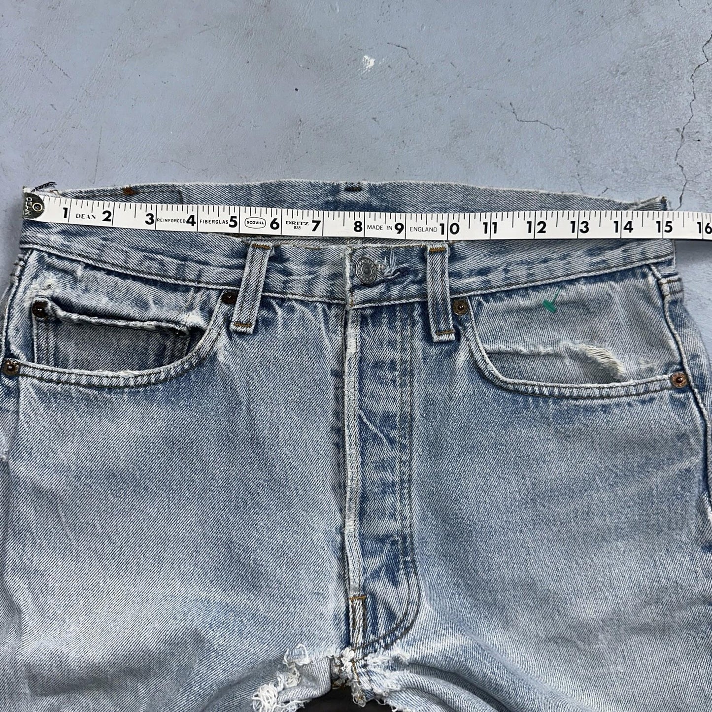 Levis 501 Vintage 80s USA XX Straight Leg Jeans 33x30 Altered Skinny Act 30x33