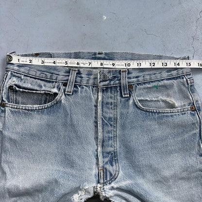Levis 501 Vintage 80s USA XX Straight Leg Jeans 33x30 Altered Skinny Act 30x33