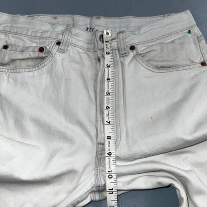 Levis 501 Vintage 90s USA XX Straight Leg Jeans White Light Wash 32x30 Act 30x26