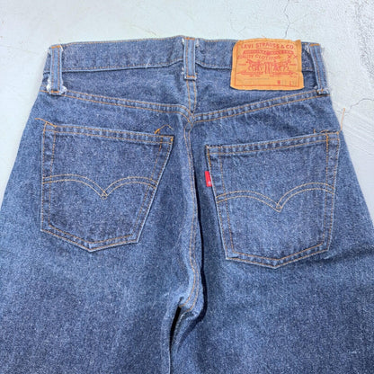 Levis 501 Vintage 80s Redline Selvedge USA Jeans Fuzzy Dark Wash 27x31 Act 25x27