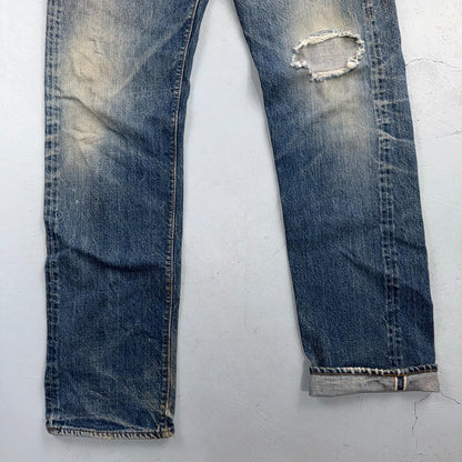 Levis 501 Vintage 70s SS Redline Selvedge USA XX Jeans Med Wash 35x40 Act 32x34