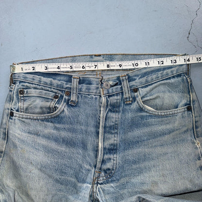 Levis 501 Vintage 80s Redline Selvedge USA XX Jeans Light Wash Act 28x27