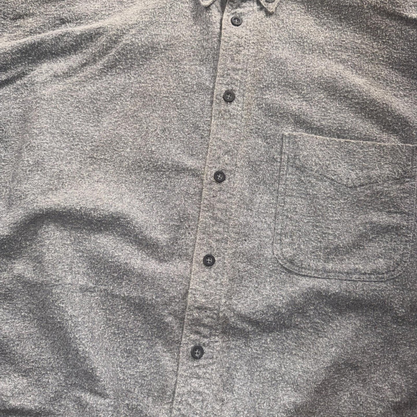 Vintage Woolrich Shirt Mens XL Gray 80s Button Up Chamois Hunting Outdoor USA