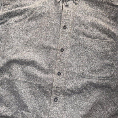 Vintage Woolrich Shirt Mens XL Gray 80s Button Up Chamois Hunting Outdoor USA