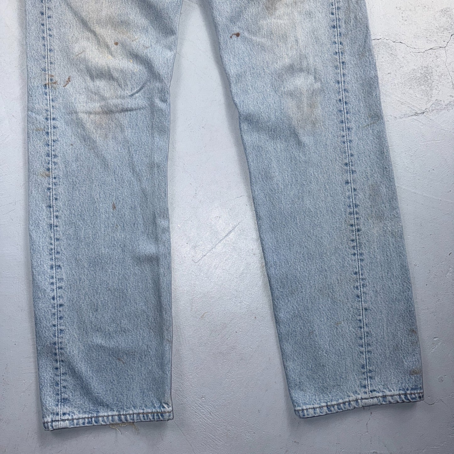 Levis 501 Vintage 90s USA XX Straight Leg Jeans Blue Light Wash 34x34 Act 33x33